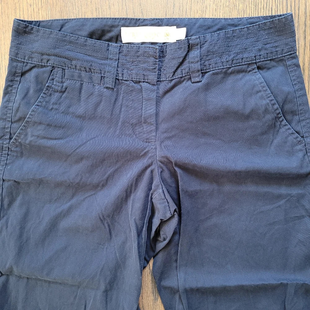 J. Crew Navy Blue Chino Classic Twill Cotton Shorts City Fit Size Women's 0 - Picture 2 of 8